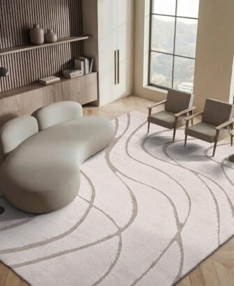 SAFAVIEH Florida Shag Collection Area Rug - 8'6" x 12', Cream & Beige, Non-Shedding & Easy Care, 1.2-inch Thick Ideal for High Traffic Areas in Living Room, Bedroom (SG471-1113)